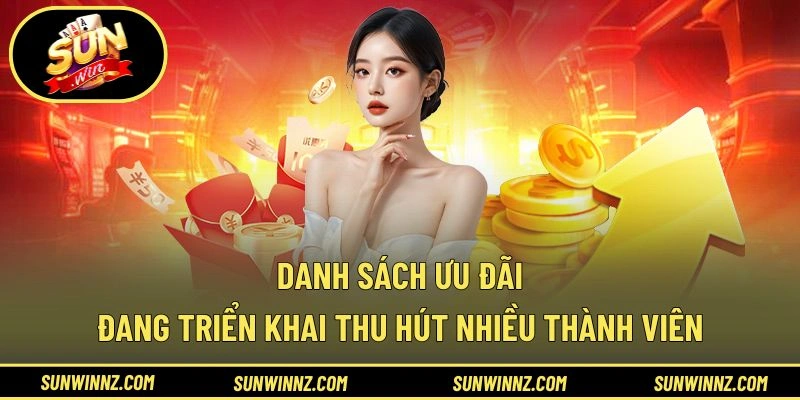 Danh sách ưu đãi đang triển khai thu hút nhiều thành viên